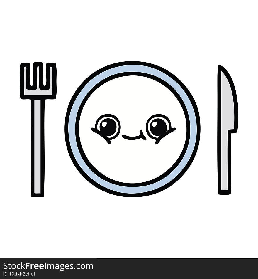 cute cartoon dinner plate