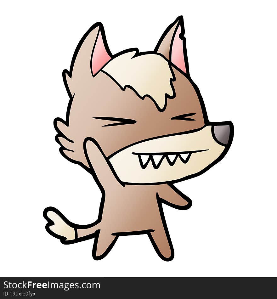 angry wolf cartoon. angry wolf cartoon