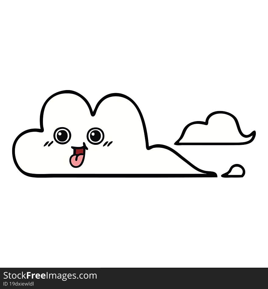 cute cartoon of a clouds. cute cartoon of a clouds