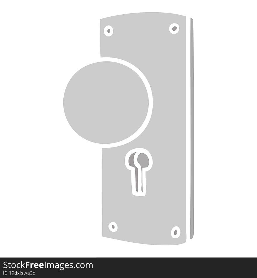 Cartoon Doodle Of A Door Handle