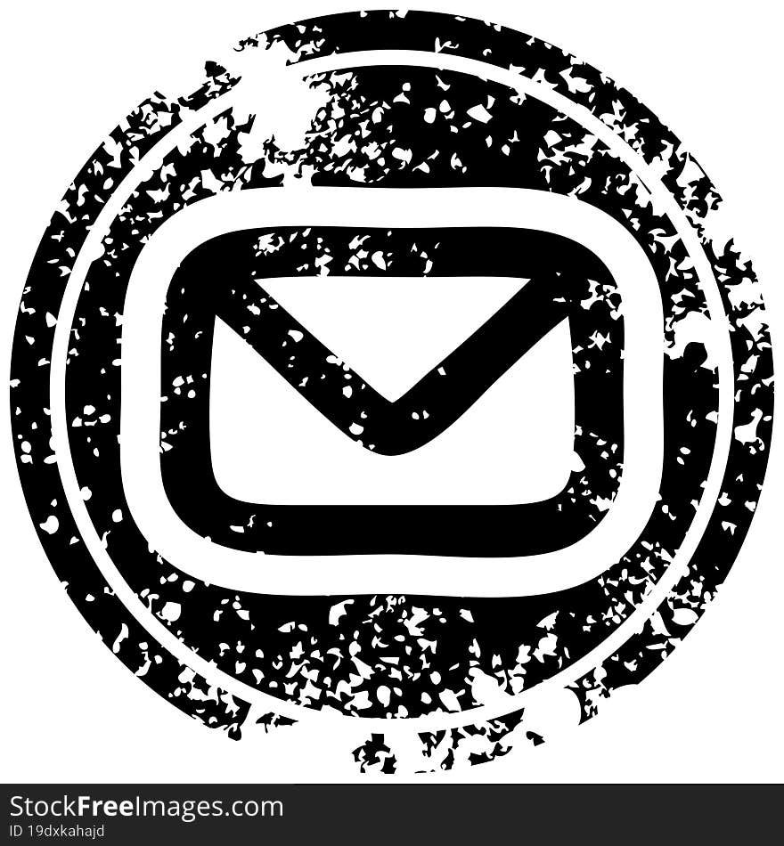 envelope letter distressed icon symbol