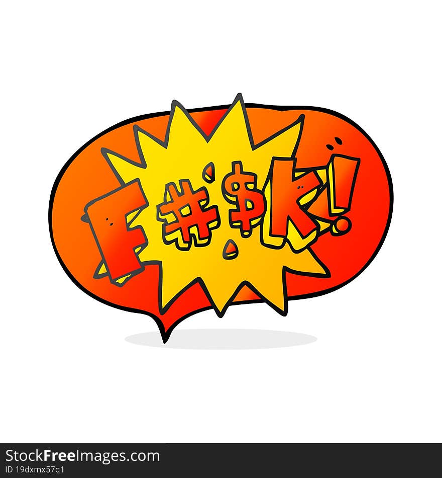 speech bubble cartoon swearword