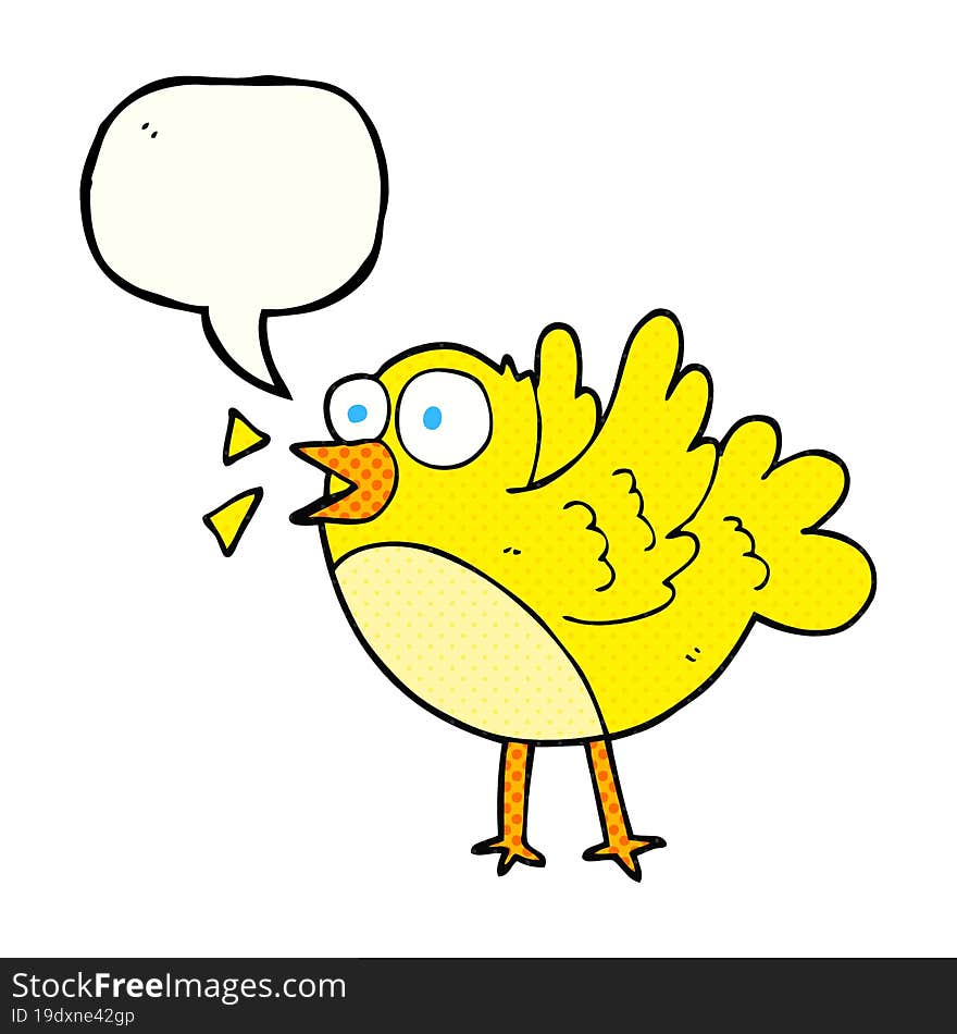 Comic Book Speech Bubble Cartoon Bird