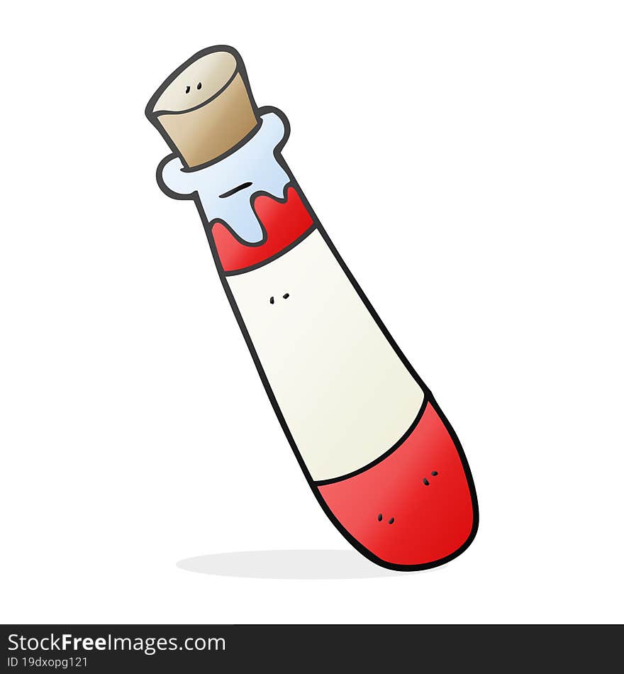 cartoon vial of blood