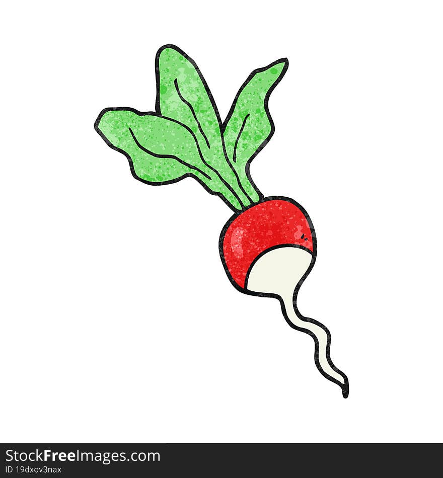 Textured Cartoon Radish