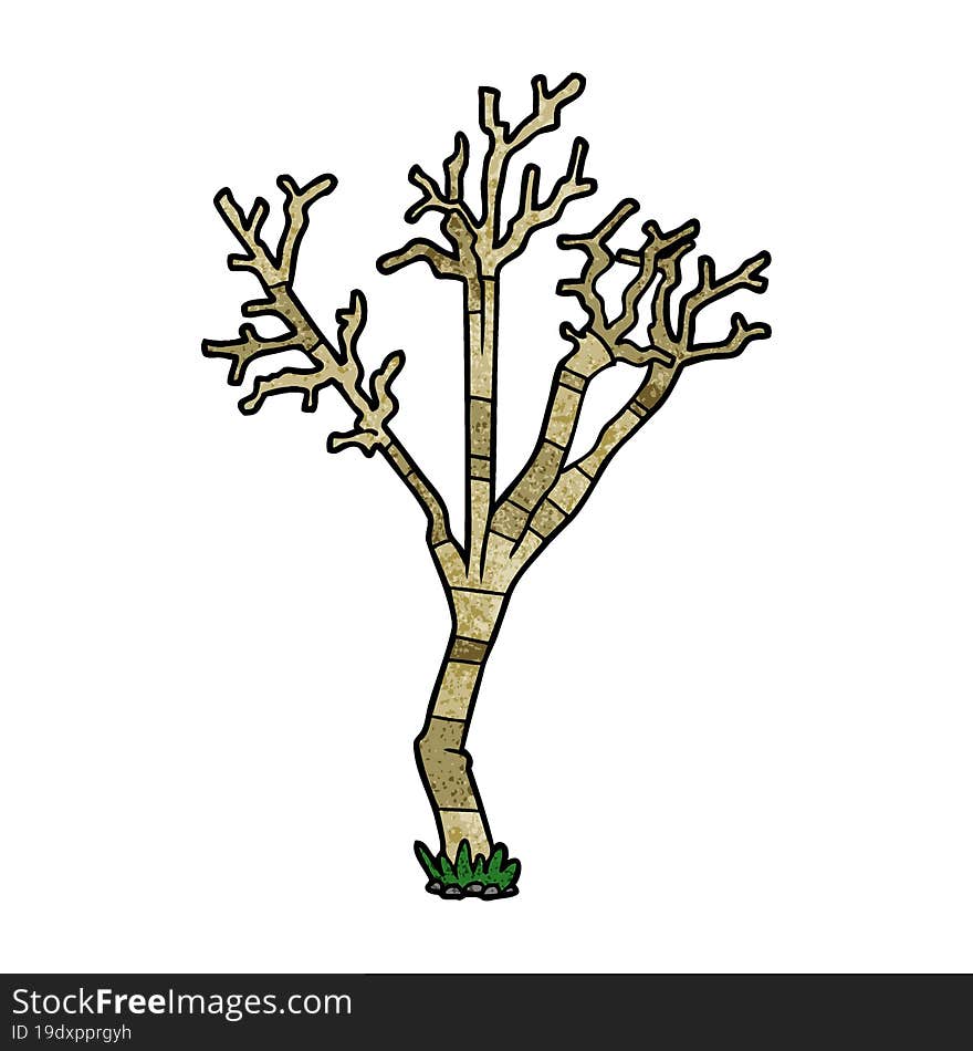 cartoon winter tree. cartoon winter tree