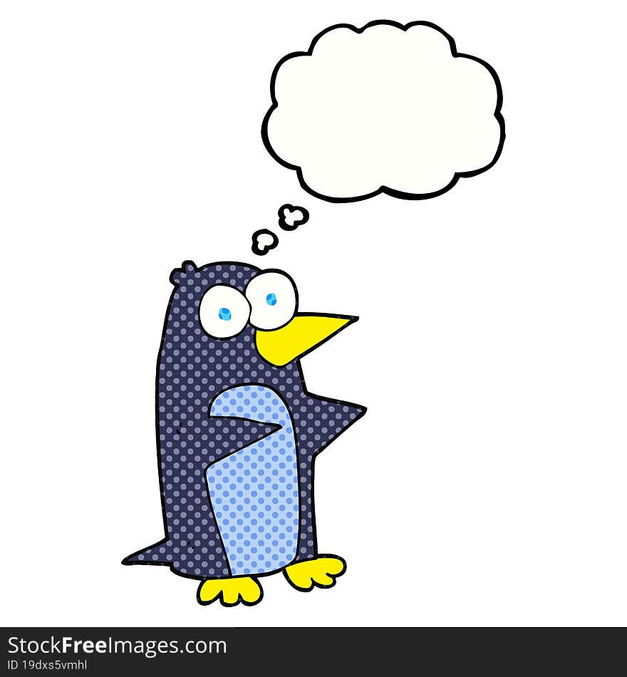 Thought Bubble Cartoon Penguin