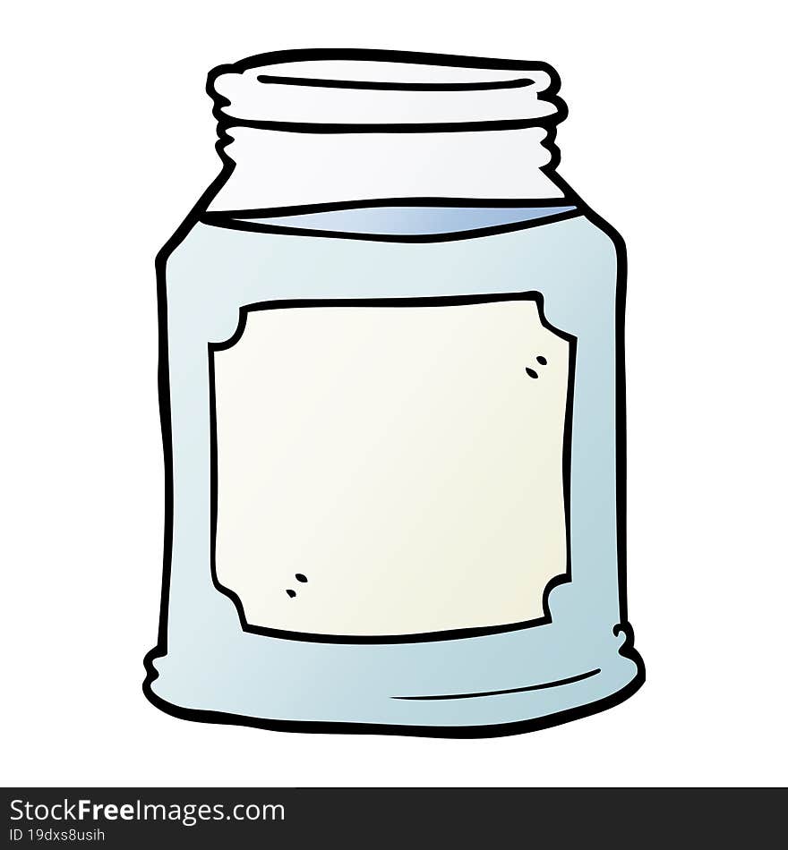 cartoon doodle candle in jar