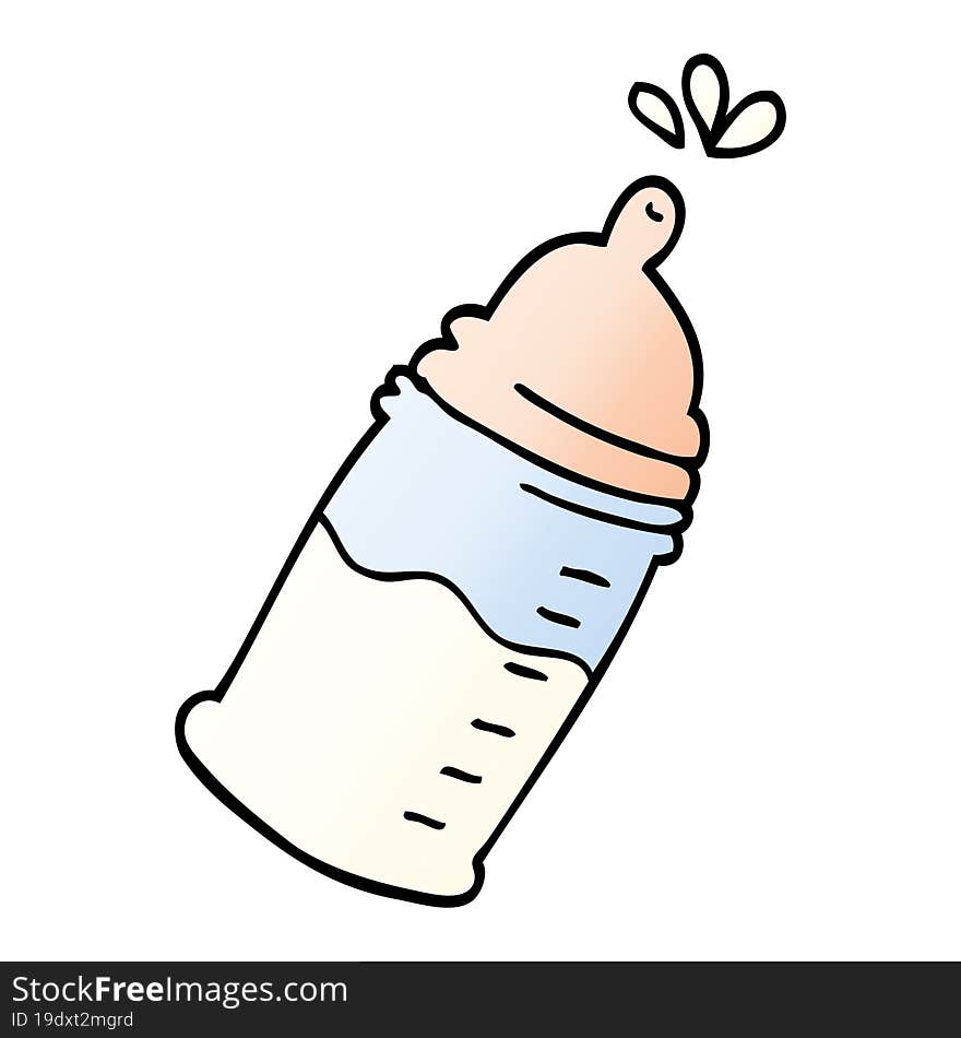 Cartoon Doodle Baby Bottle