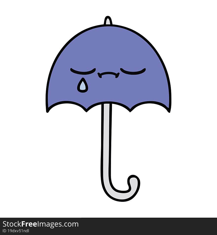 cute cartoon of a umbrella. cute cartoon of a umbrella