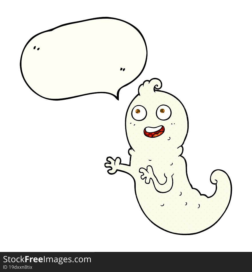 comic book speech bubble cartoon ghost