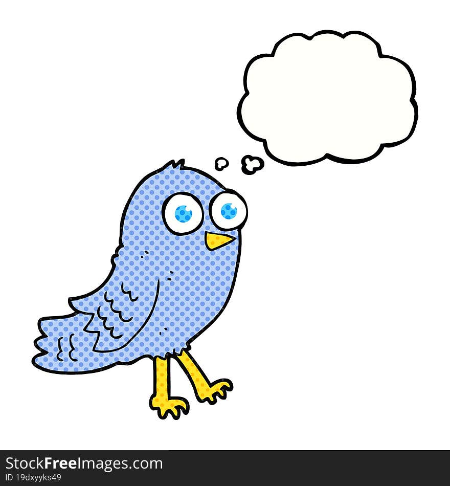 Thought Bubble Cartoon Bird