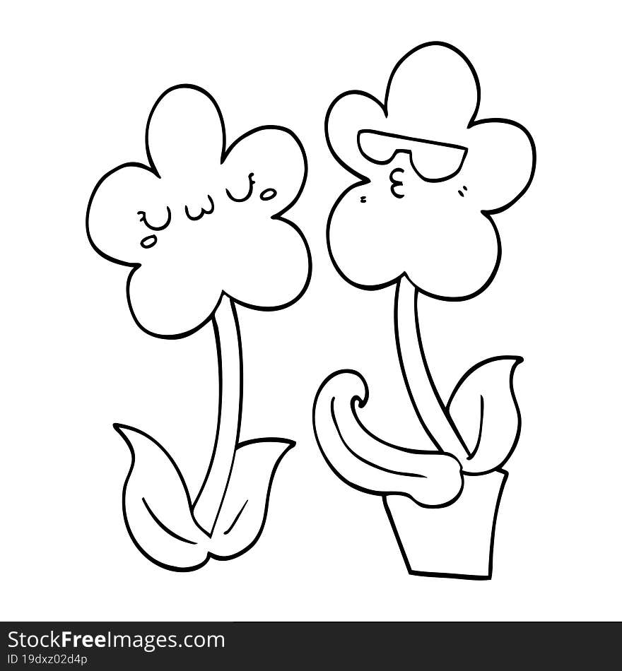 cute cartoon flower