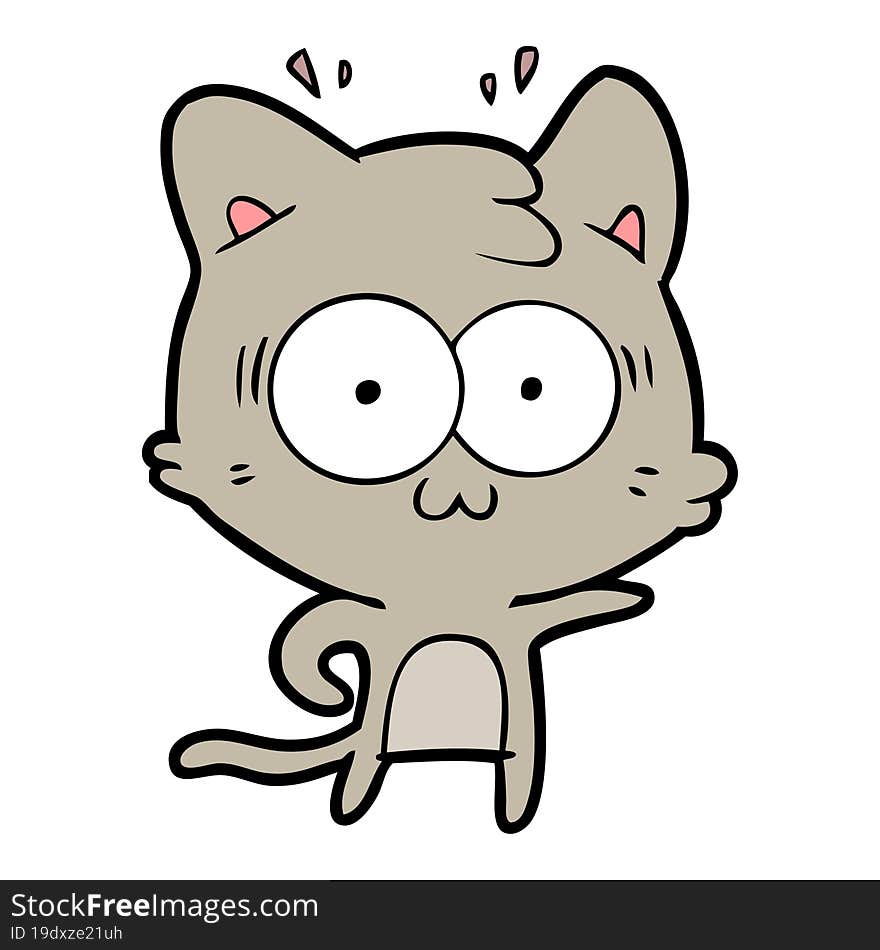 cartoon surprised cat. cartoon surprised cat