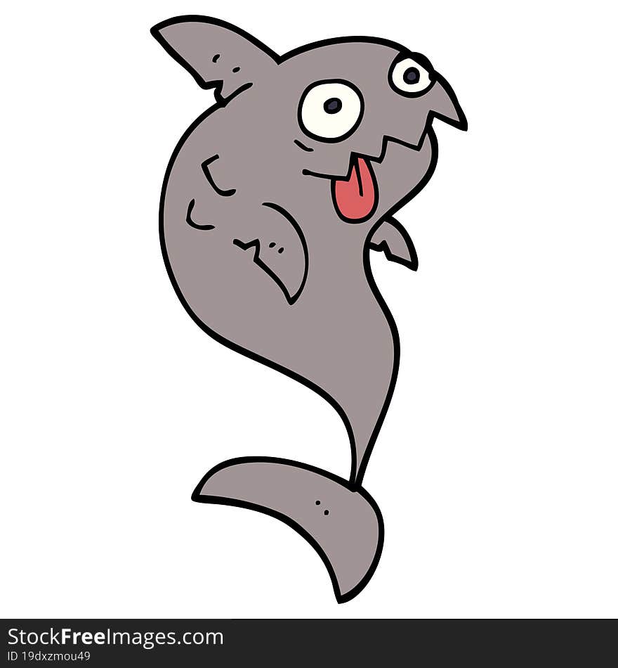 cartoon doodle deadly shark