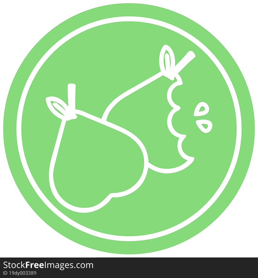 Bitten Pears Circular Icon