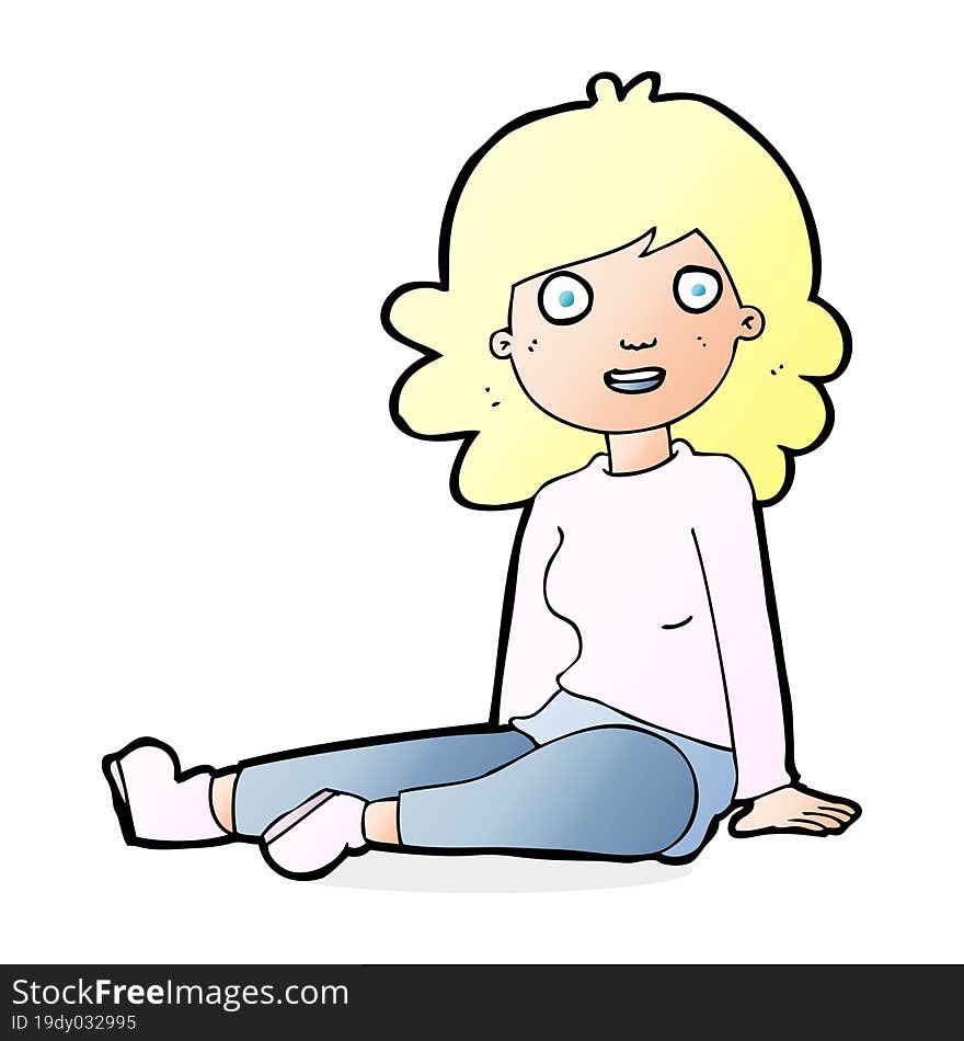 Cartoon Happy Woman