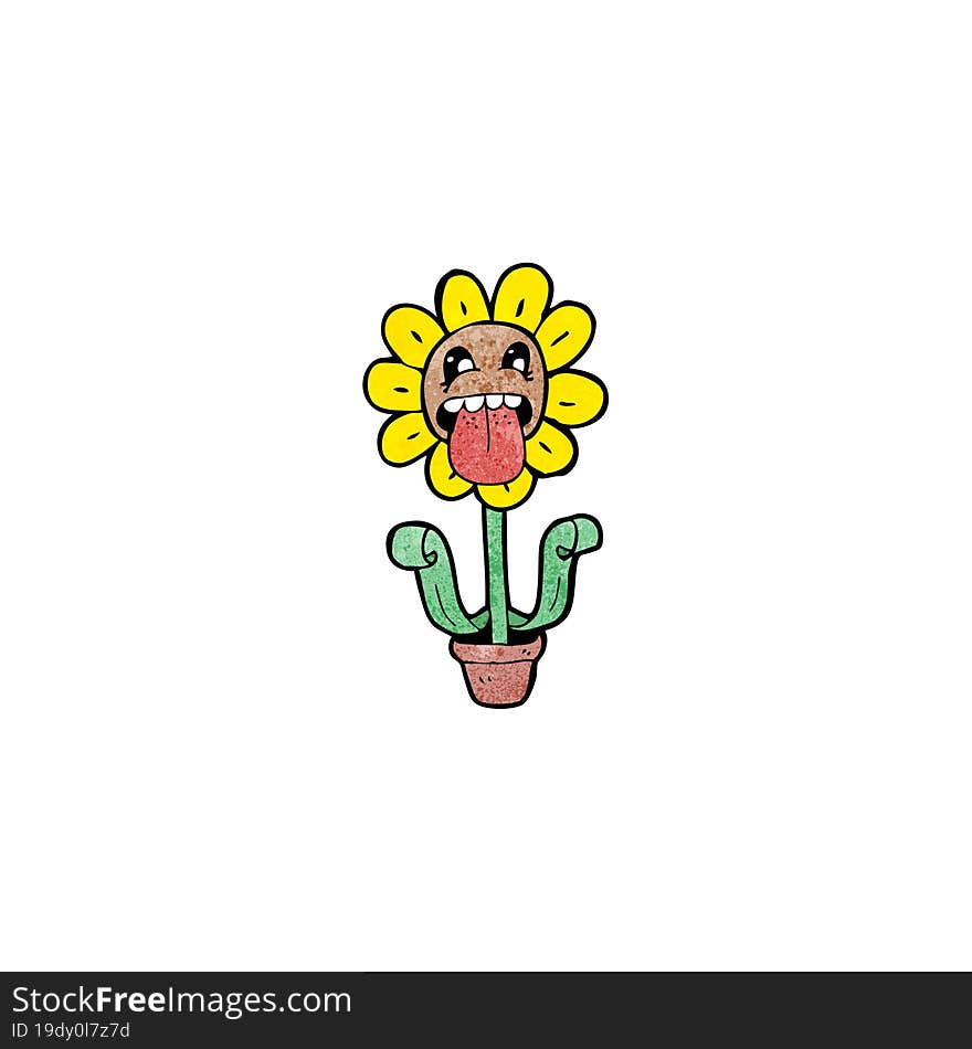 sunflower cartoon character