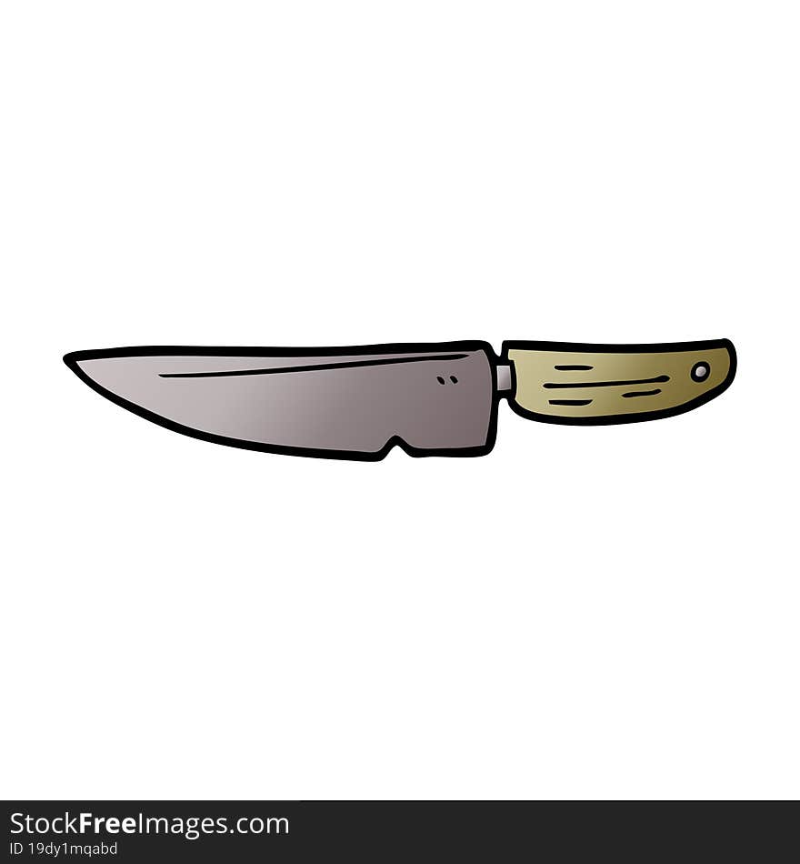 Cartoon Doodle Kitchen Knife