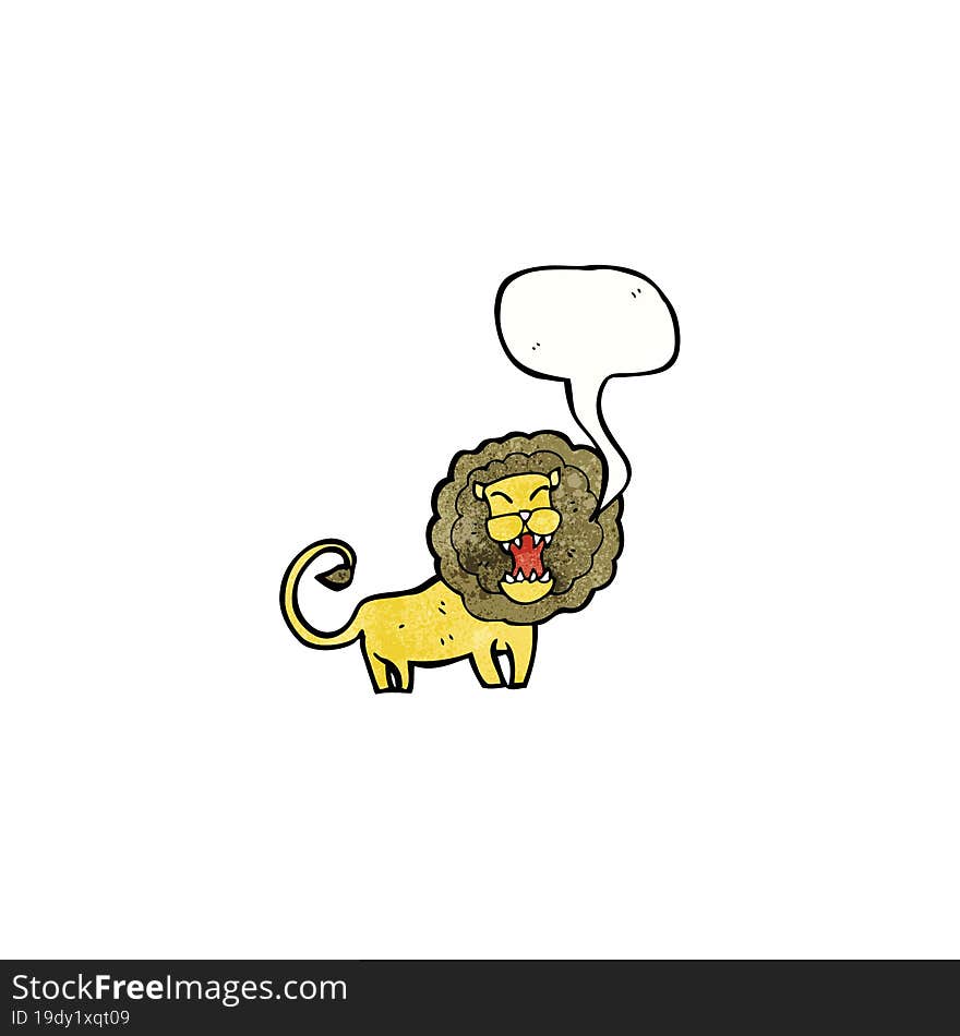 cartoon roaring lion