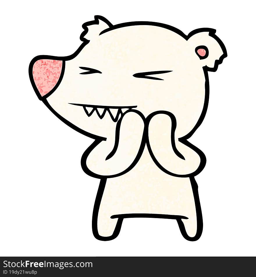 angry polar bear cartoon. angry polar bear cartoon