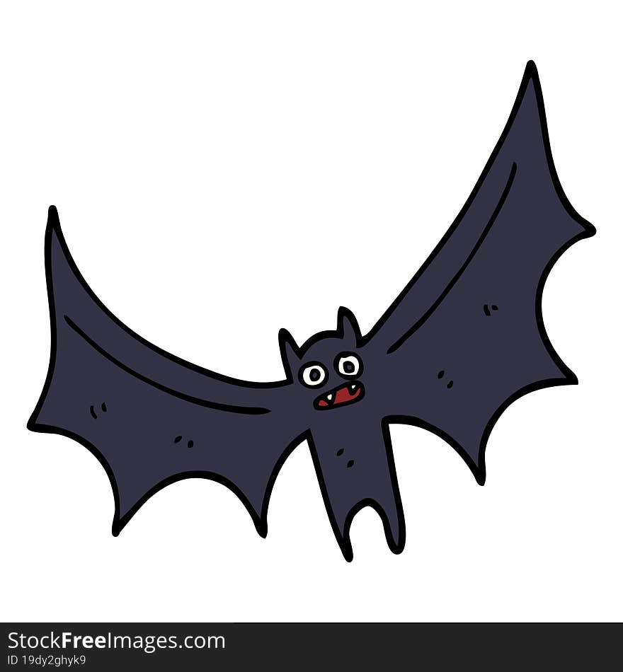 cartoon doodle bat