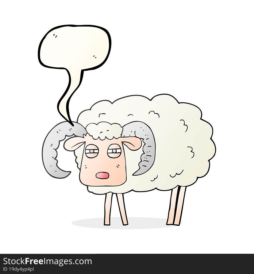 Speech Bubble Cartoon Ram