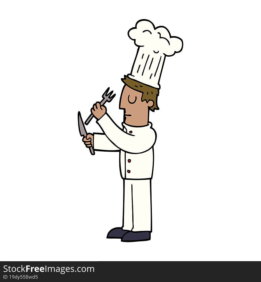 cartoon doodle talented chef