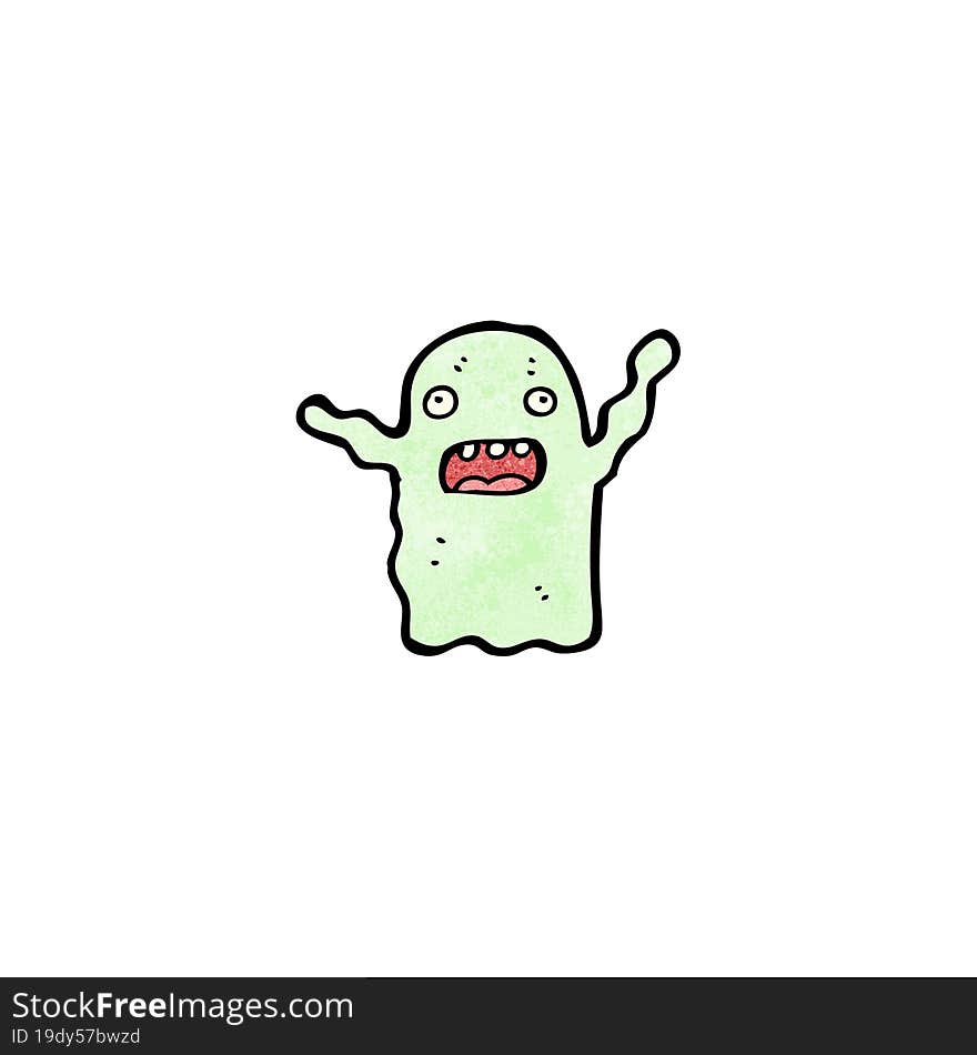 cartoon green ghost