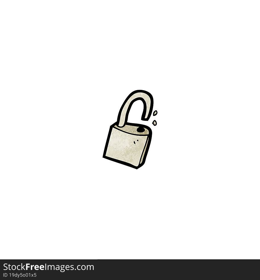 cartoon padlock