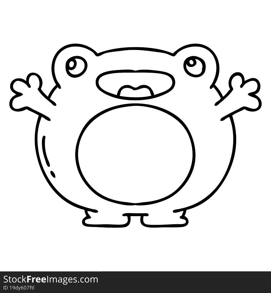 cute happy frog