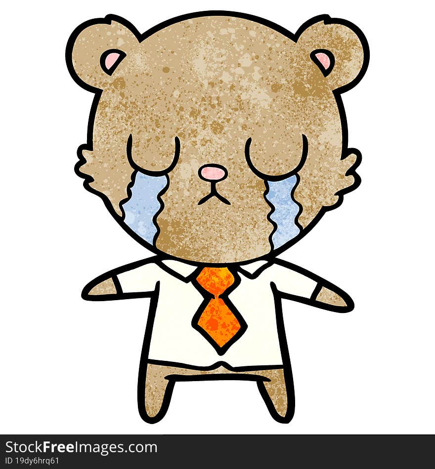 crying cartoon bear. crying cartoon bear