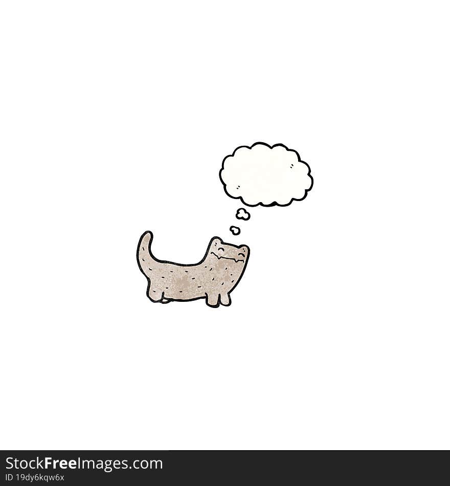 Cartoon Cat With Thought Bubble