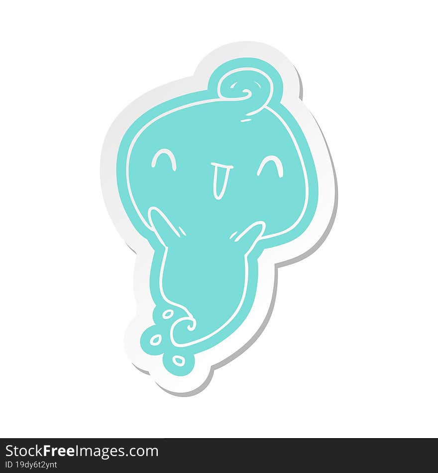 cartoon sticker kawaii cute dead ghost