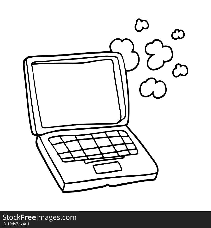 cartoon laptop computer