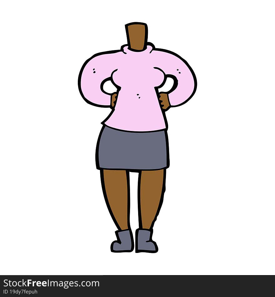 cartoon female body (add photos or mix and match cartoons