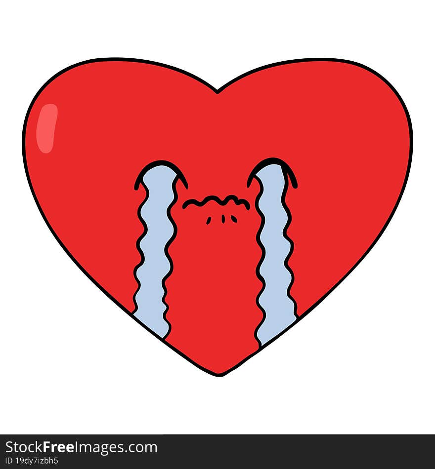 cartoon love sick heart. cartoon love sick heart