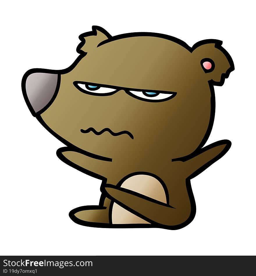 angry bear cartoon. angry bear cartoon