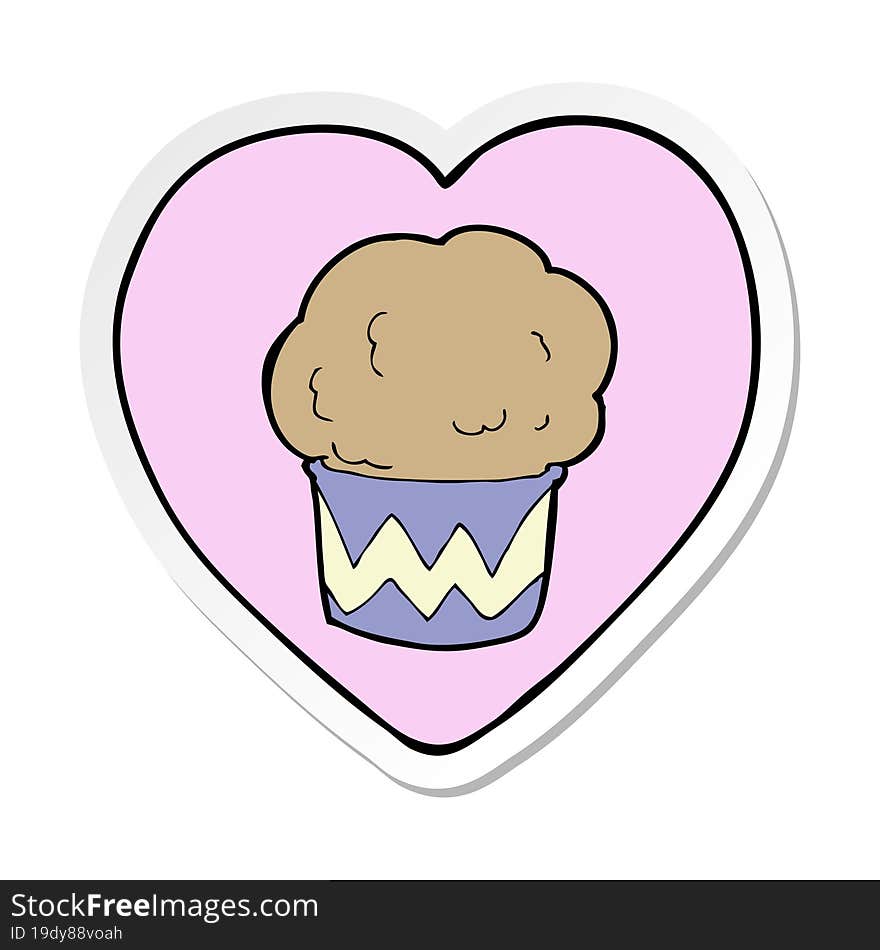 sticker of a love baking cartoon