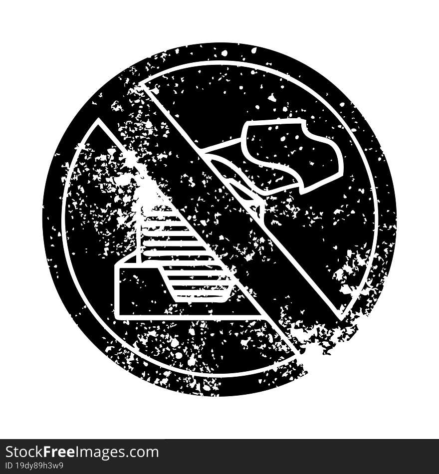 Distressed Symbol Paperless Office Symbol