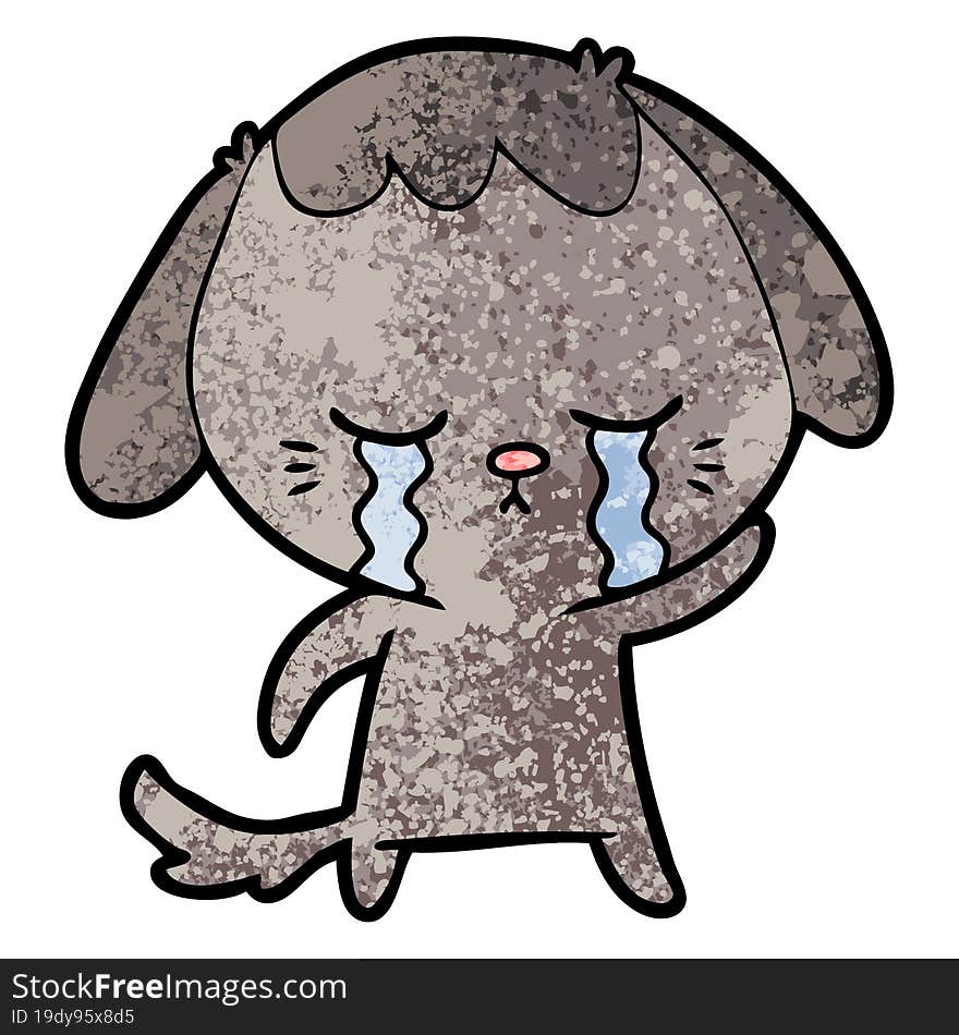 cartoon crying dog. cartoon crying dog