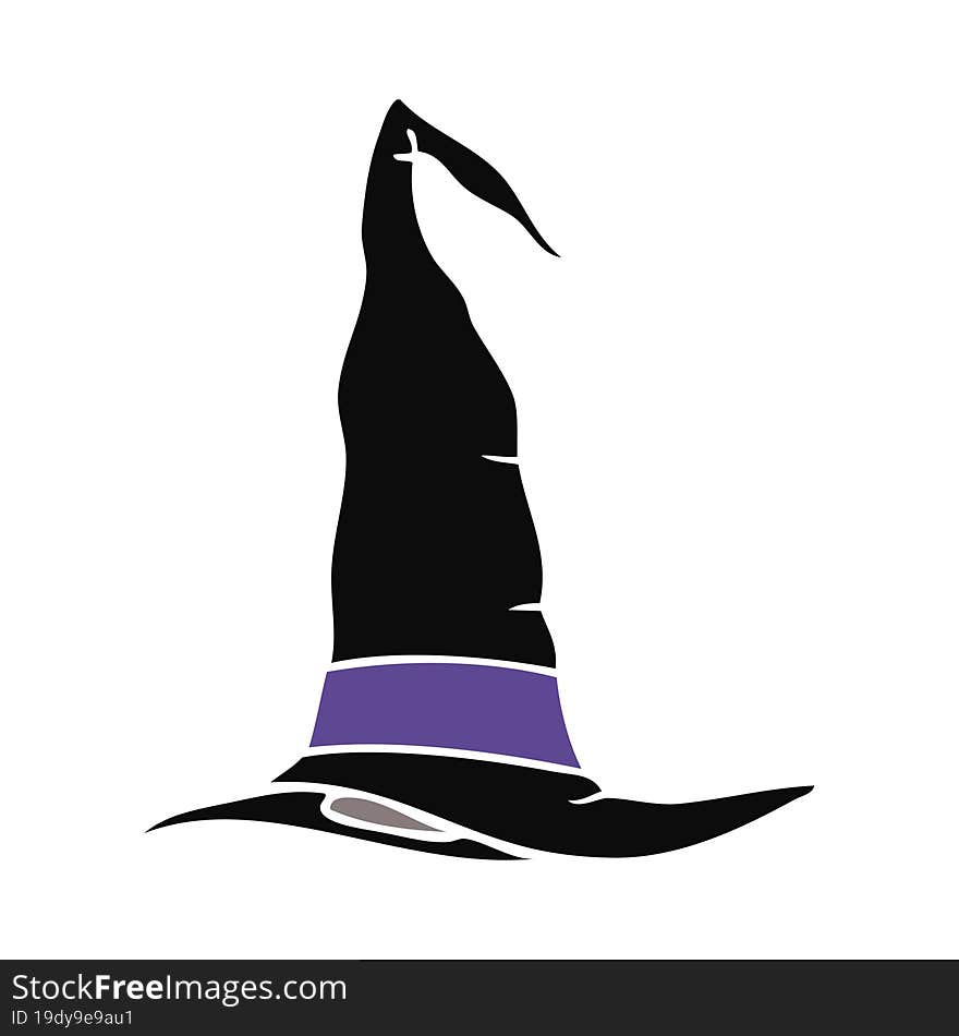 Cartoon Doodle Witch Hat