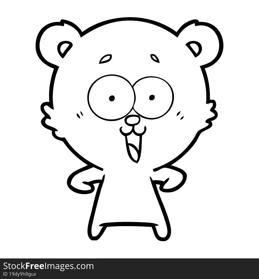 laughing teddy  bear cartoon. laughing teddy  bear cartoon