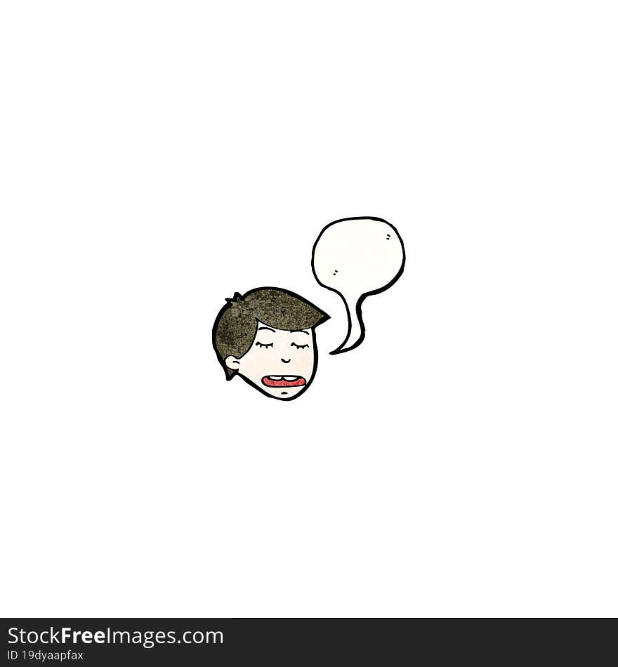 cartoon boy with speech bubble