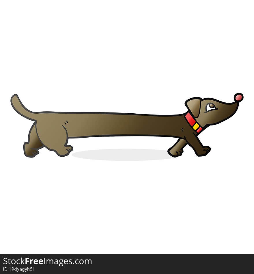 cartoon dachshund