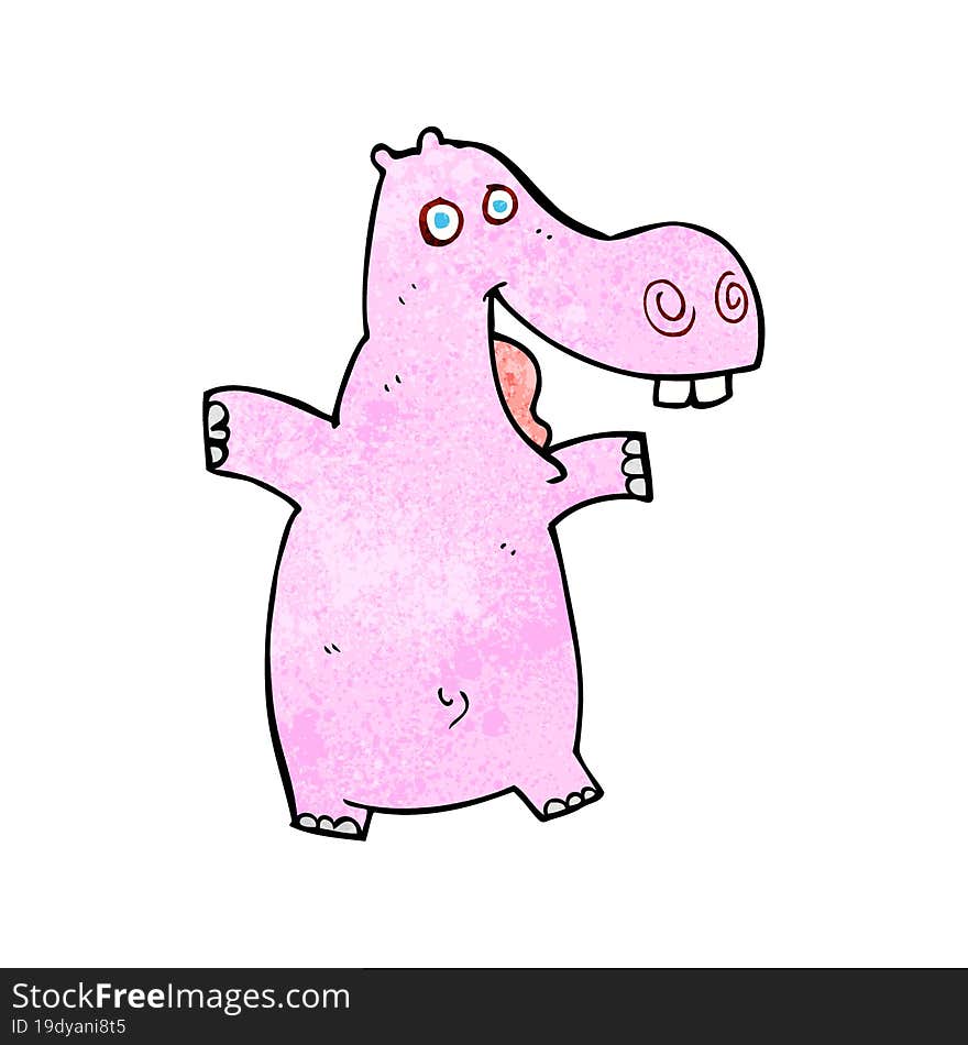 cartoon hippo