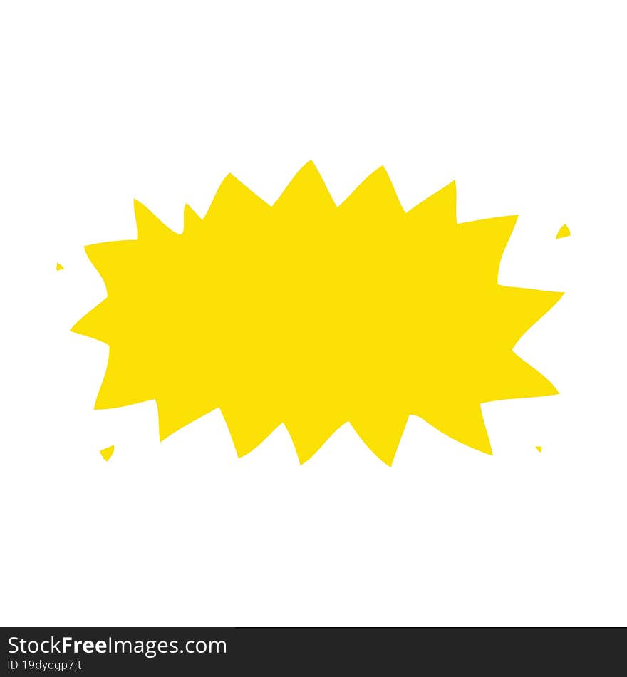 flat color style cartoon explosion symbol