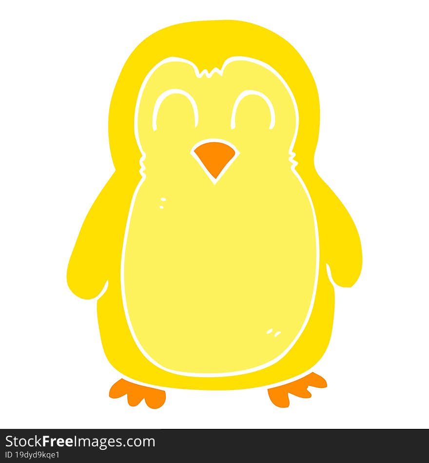 flat color illustration of bird. flat color illustration of bird