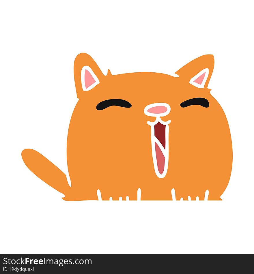 Cartoon Of Cute Kawaii Cat