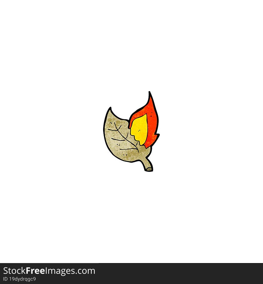 burning leaf cartoon